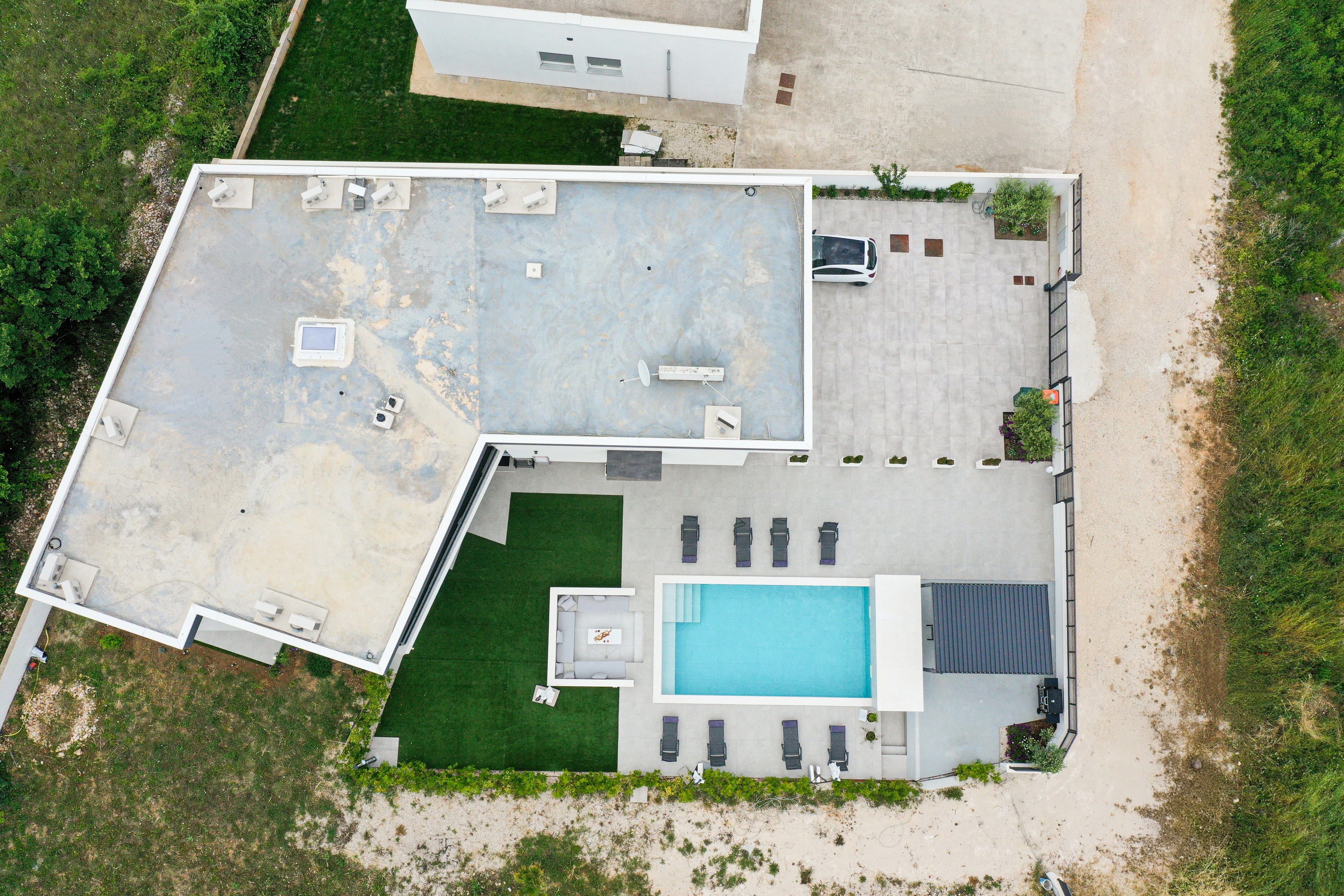 The Luxe Hideaway aerial view